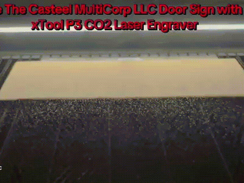 Casteel MultiCorp LLC Rectangular Business Door Sign