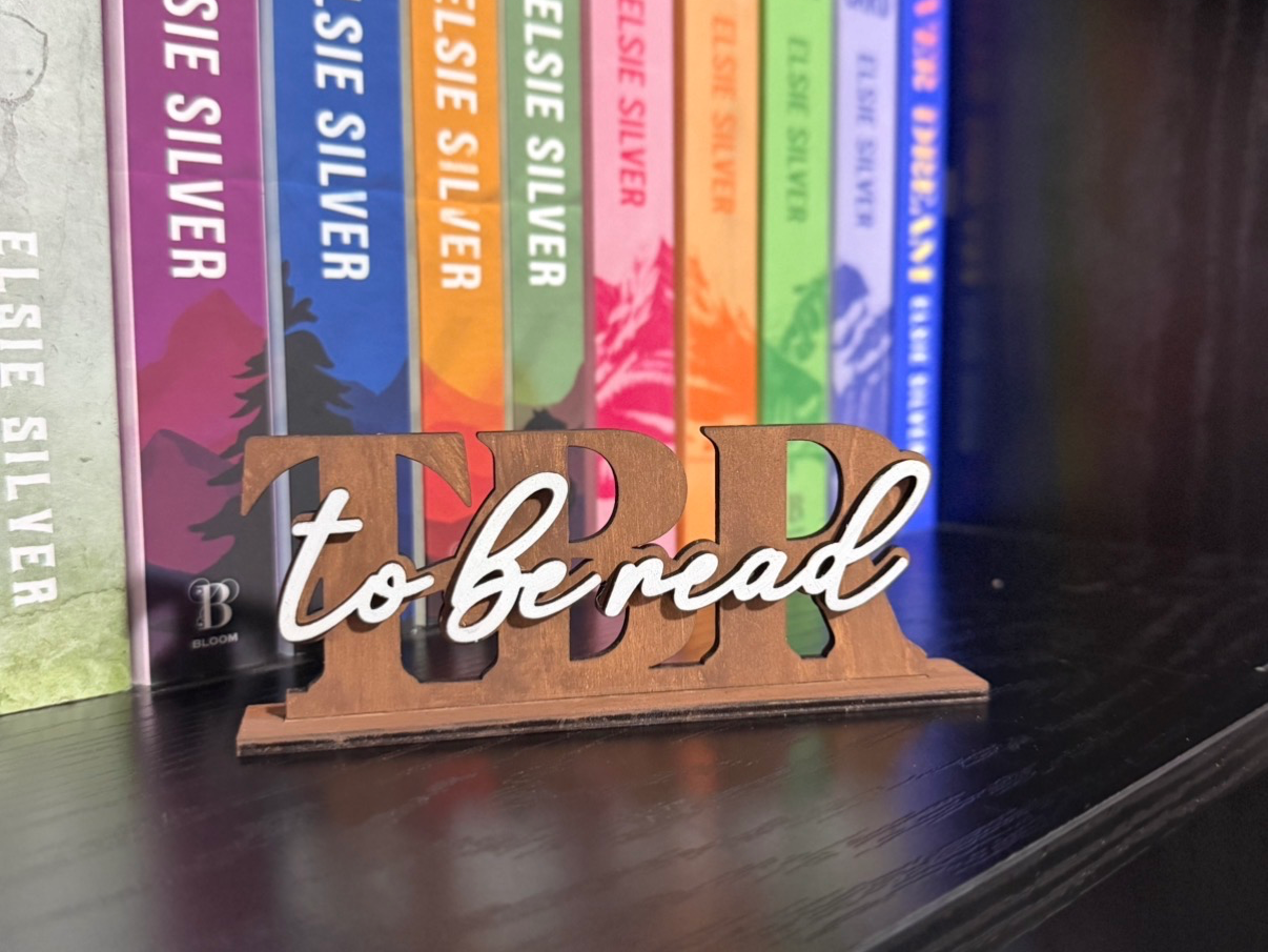 TBR To Be Read Bookshelf Sign
