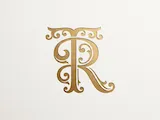 [Laser cut and engrave] TR Elegant Wedding Monogram – Timeless Interlocked Couple Initials with Graceful Ornamental Detail for Laser Cut Signs, Cake Toppers & Engraving