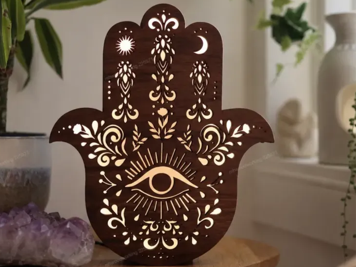 Hamsa Hand lamp.