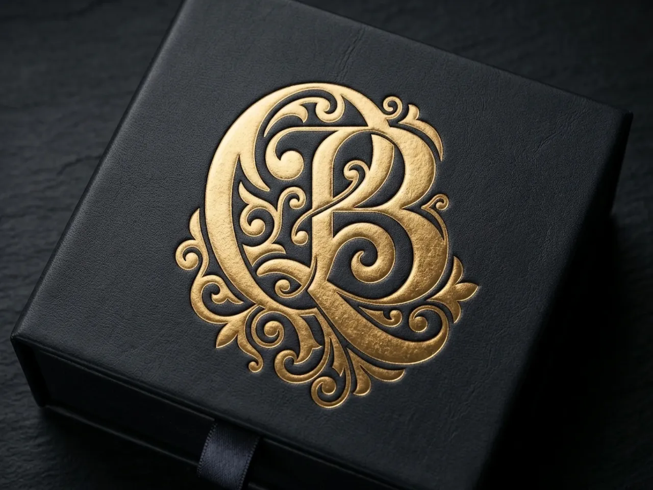 [Laser cut and engrave] Ornate QB Monogram Emblem Logo