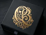 [Laser cut and engrave] Ornate QB Monogram Emblem Logo