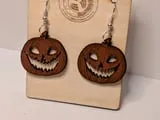 [Laser cut and engrave] Boucle d'oreille citrouille en cuir halloween