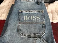 [Laser cut and engrave] Logo Hugo Boss sur tissu denim bleu