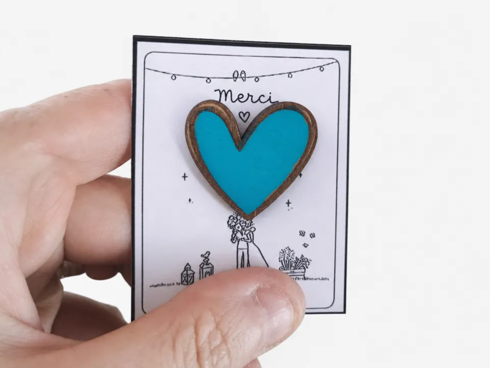 pin's en forme de cœur