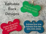 [Laser cut and engrave] Personalized Bone Shaped Pet ID Tags for Dogs
