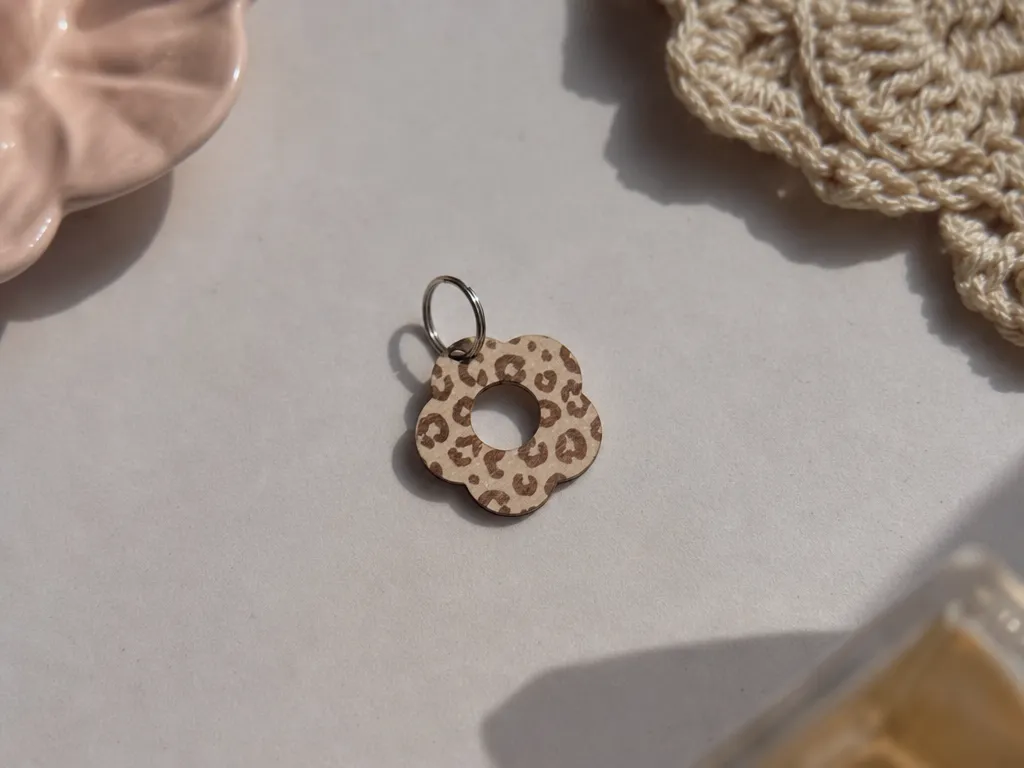 Porte clé motif léopard