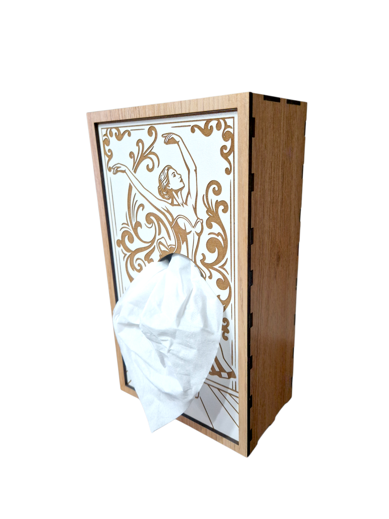 [Laser cut and engrave] Ballerina Laser Cut Tissue Box Files – Dance Decor svg
