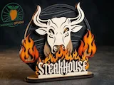 [Laser cut and engrave] 3D Bull Steakhouse Layered Laser Cut SVG