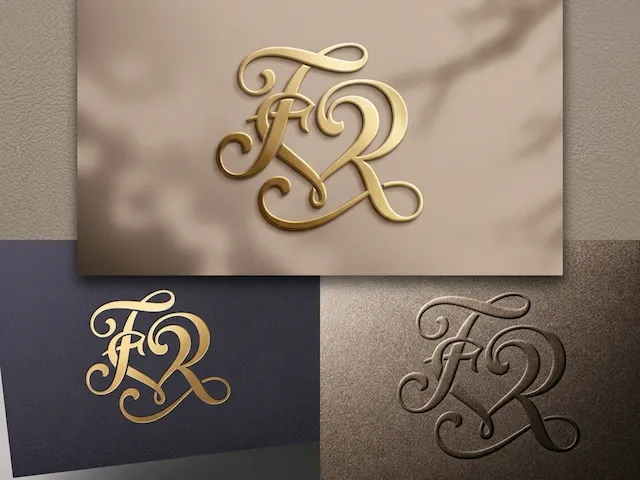FR Ornate Royal Monogram Logo