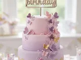 [Laser cut and engrave] MDF birthday cake topper