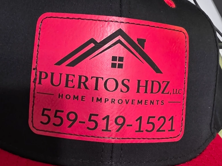 red pacthes hat