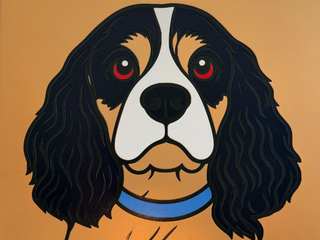 Cavalier King Charles Spaniel Wall Art Portrait