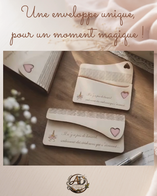 [Laser cut and engrave] Une enveloppe unique, format A4 - A5 - A6