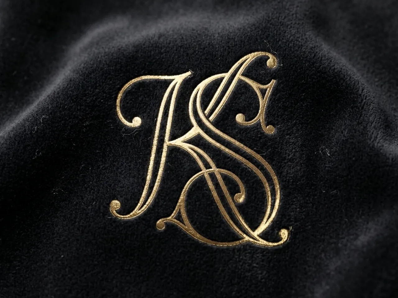 [Laser cut and engrave] KS Elegant Interwoven Monogram Emblem