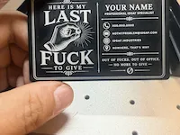 [Laser cut and engrave] Humorous Novelty Business Card with Sarcastic Text