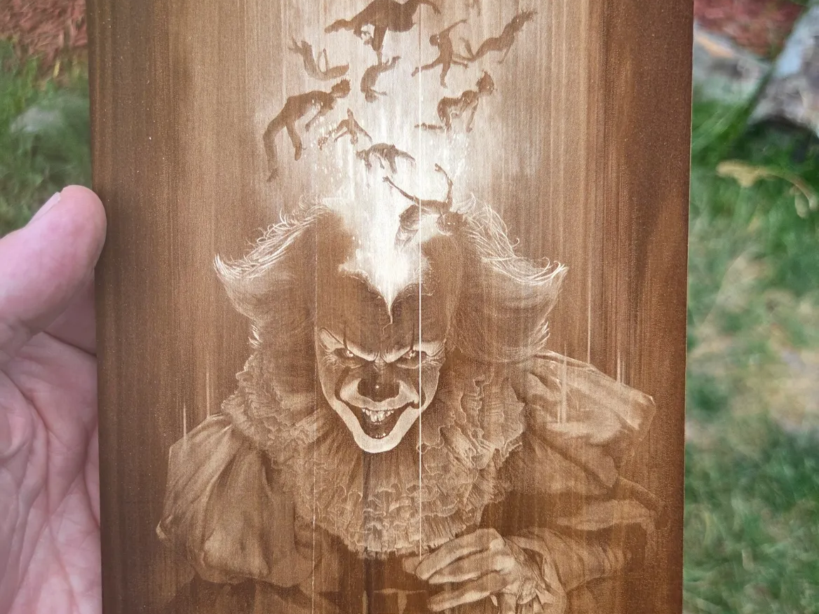 Pennywise the Clown horror movie wall art plaque