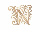 [Laser cut and engrave] VN Ornate Wedding Monogram – Elaborate V & N Initials with Decorative Flourishes for Luxury Invitations, Laser Cut Décor & Engraving