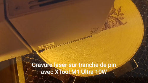 [Laser cut and engrave] Disque en bois avec illustration de fée forestière et feuillage