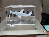 [Laser cut and engrave] Bloc en verre avec avion gravé en 3D