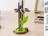 [Laser cut and engrave] Wooden Paintbrush Organizer and Storage Stand Collection Laser Cut Bundle. Paintbrush Holder. Desk Organizer