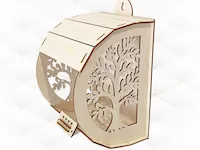 [Laser cut and engrave] Bird Feeders Tree Laser Cut Template, Garden House, Laser Cutting Design