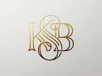 [Laser cut and engrave] Elegant KSB Monogram Logo Design