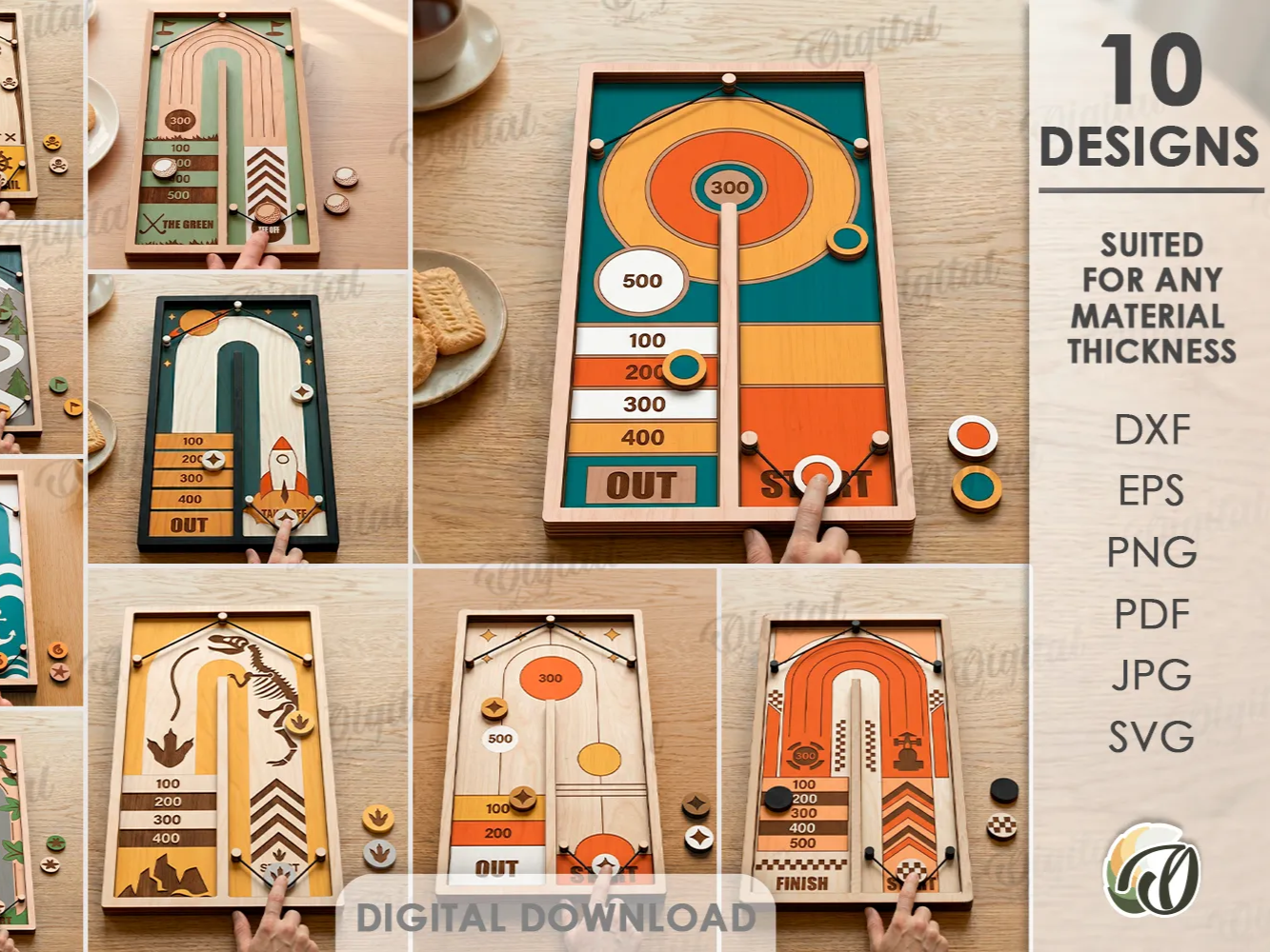 Fast Sling Puck Games Bundle. Board Game Laser Cut Files.Kids Game. Family Game. Tabletop Game SVG