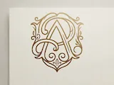 [Laser cut and engrave] Elegant AR Monogram Logo Design
