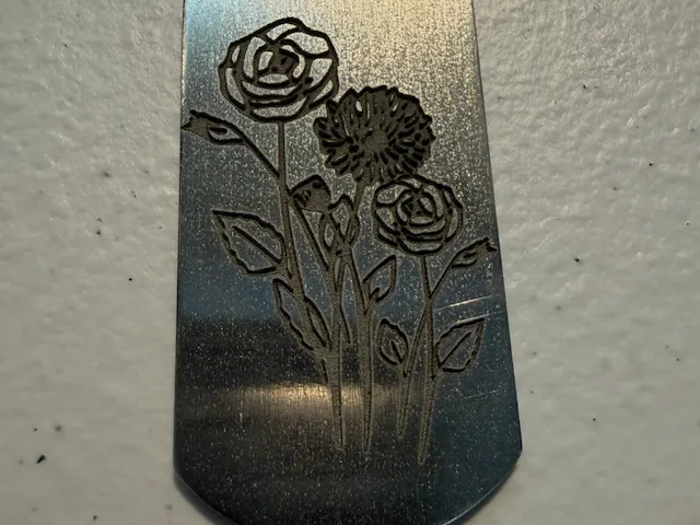 Birth Flower Engraved Dog Tag