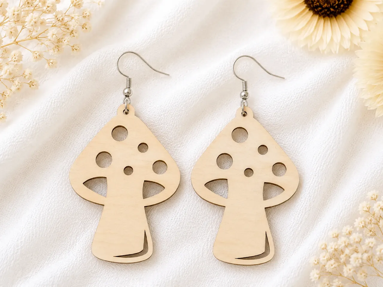 [Laser cut and engrave] Fall Autumn Laser Cut Earring SVG