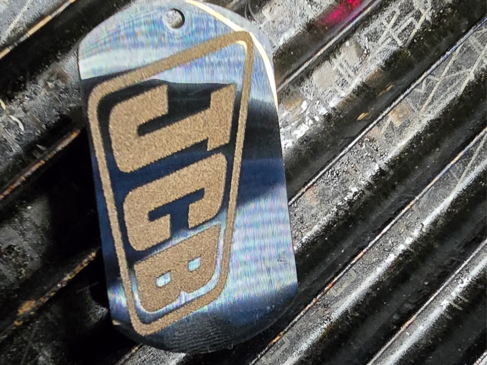JCB Logo Metal Dog Tag Pendant