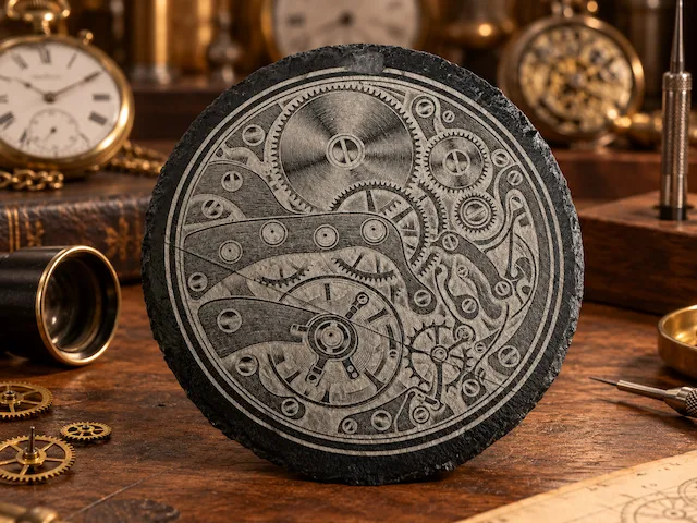 Mechanical Watch Movement Slate Coaster