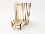 [Laser cut and engrave] Pot à crayons cylindrique avec tiroir de rangement pour bureau