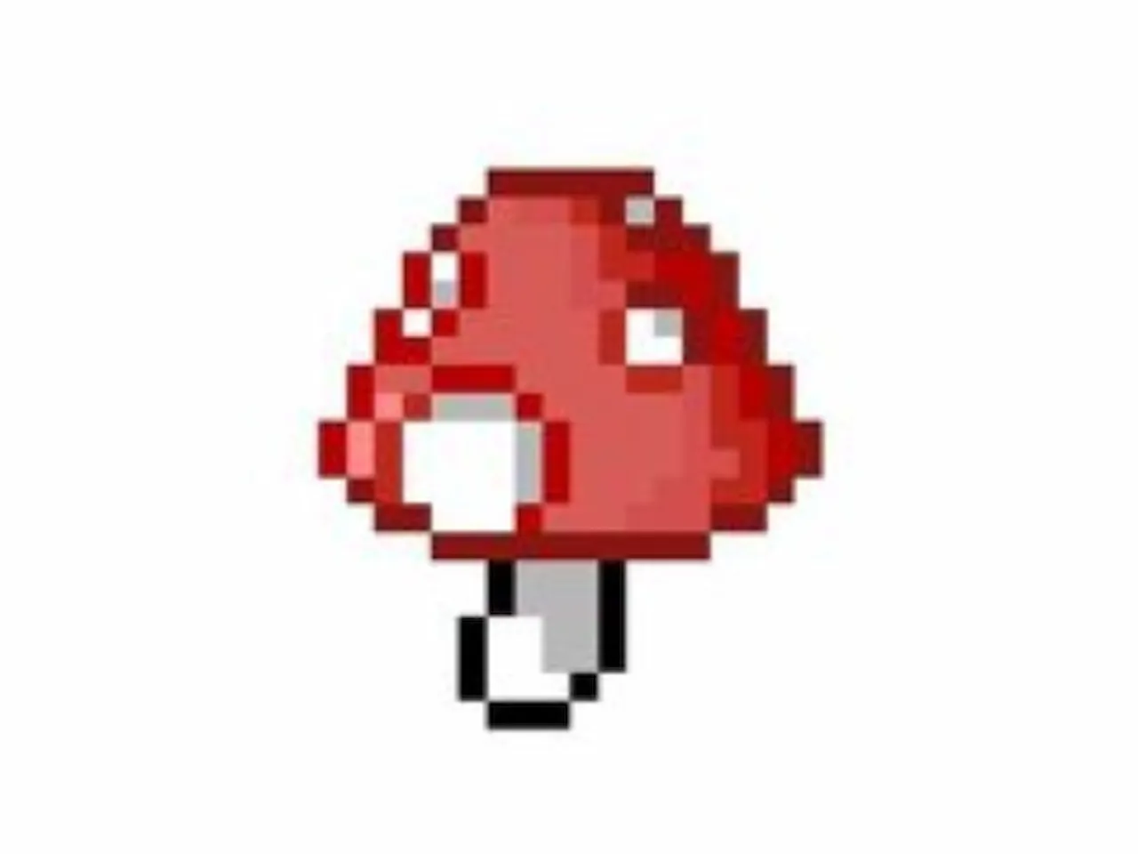 [Laser cut and engrave] Red Pixel Art Mushroom Illustration