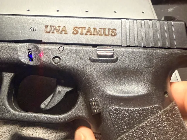 Glock gun pistol firearm handgun slide engraving