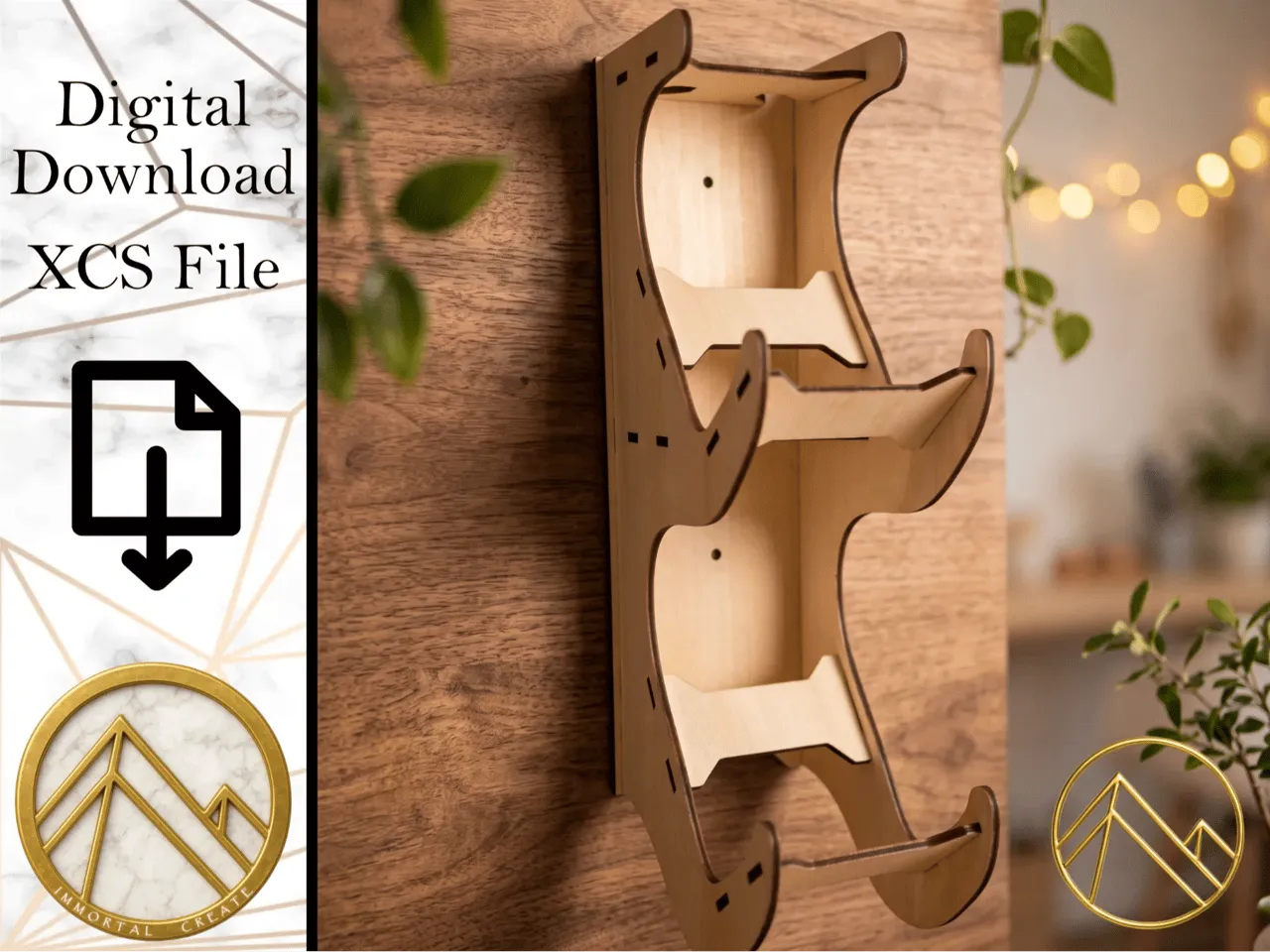 [Laser cut and engrave] Wall Mounted Universal Controller Stand