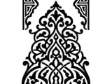 [Laser cut and engrave] dessous de plat noir en métal avec motif floral ornemental