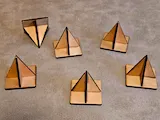 [Laser cut and engrave] Small Wooden Pyramid Display Stands