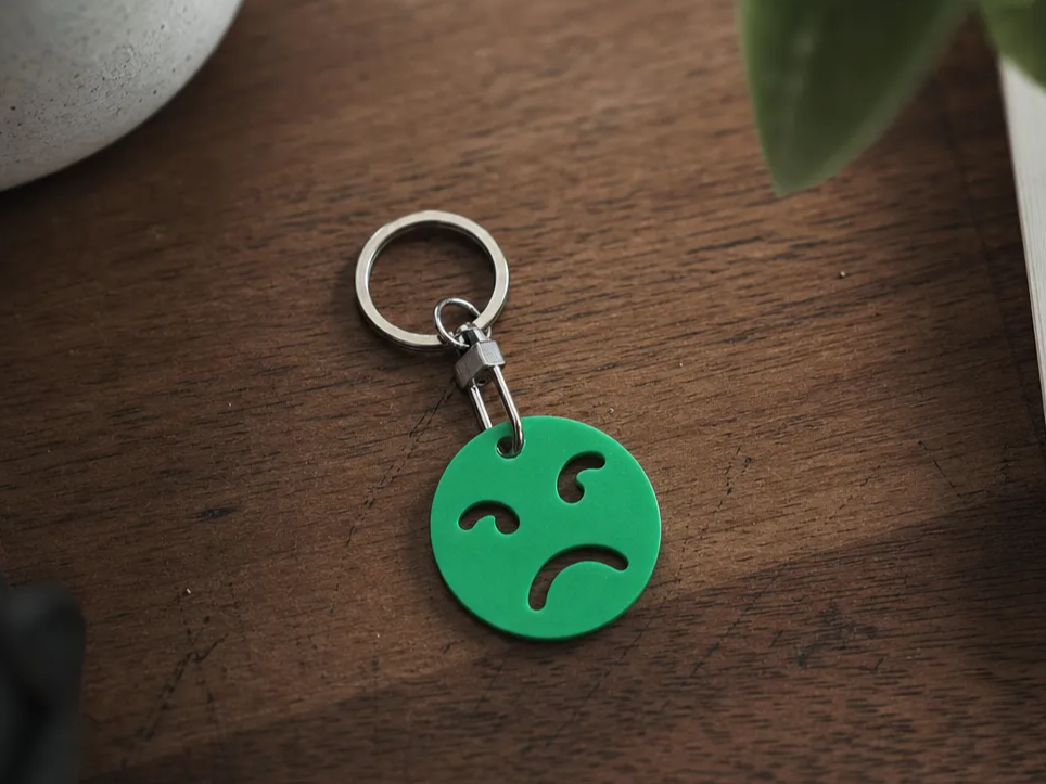 Funny Dizzy Expression Keychain