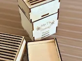 [Laser cut and engrave] Miniature Wooden Beehive Model with Honeycomb Frames