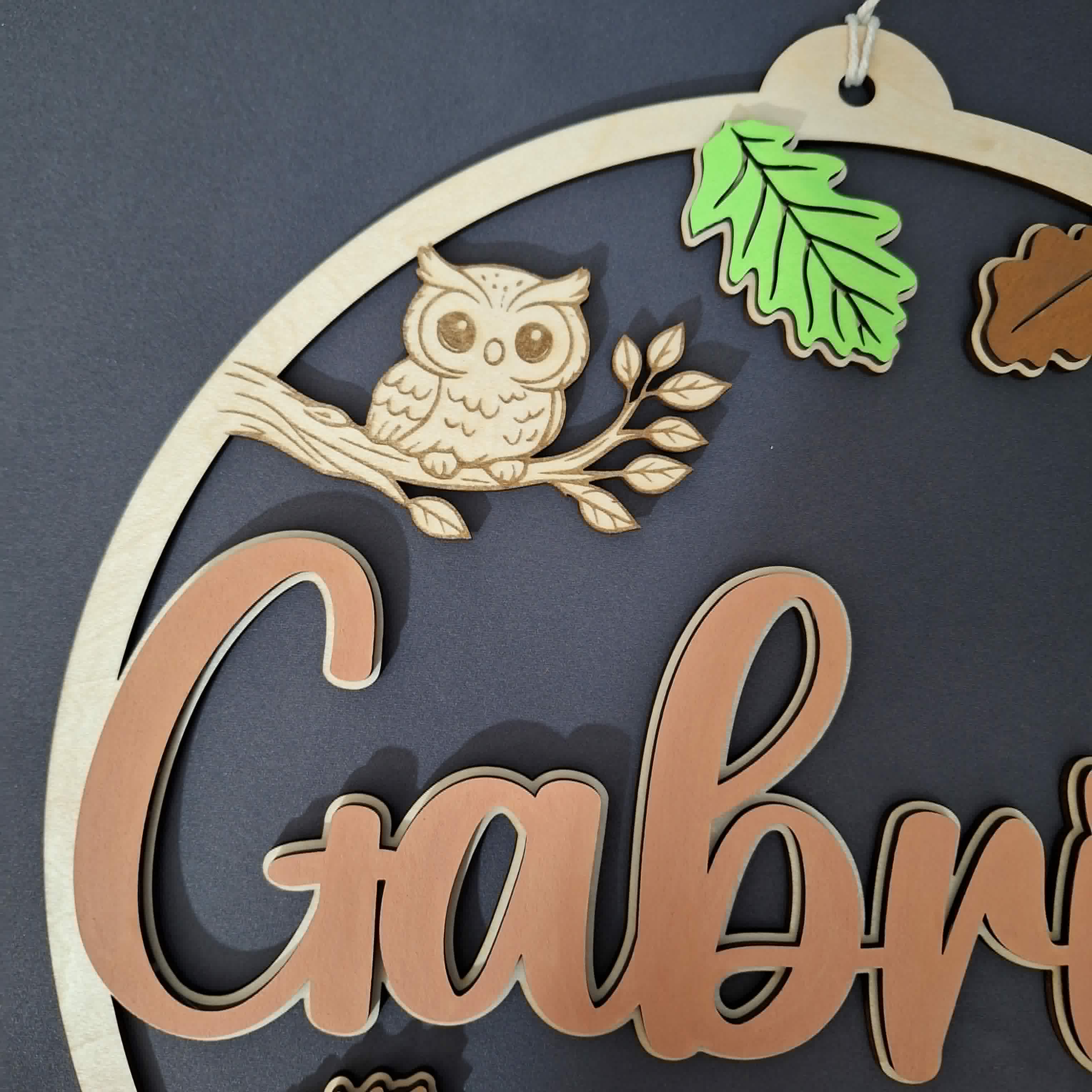[Laser cut and engrave] Plaque murale fôret