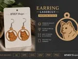 [Laser cut and engrave] Earring Dog Lasercut BUNDLES 12 DESIGNS