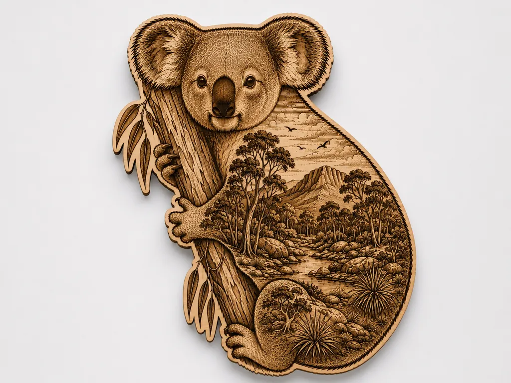 Koala Scenic Cut and Engrave