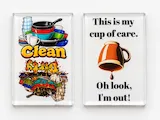 [UV printing] Clean and Dirty Dishwasher Magnet Set with Funny Sarcastic Quotes