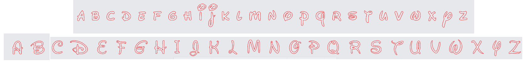 [Laser cut and engrave] Alphabet Letters in Whimsical Fairy Tale Font