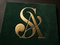 [Laser cut and engrave] SA Elegant Interlaced Monogram Logo