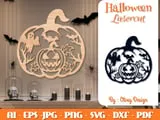 [Laser cut and engrave] Halloween Pumpkin Wall Decor Bundle SVG | 12 Laser Cut Pumpkin Designs | Wooden Halloween Wall Art