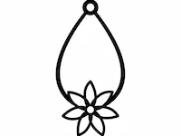 [Laser cut and engrave,Other] Teardrop Earrings with Floral Cutout Detail