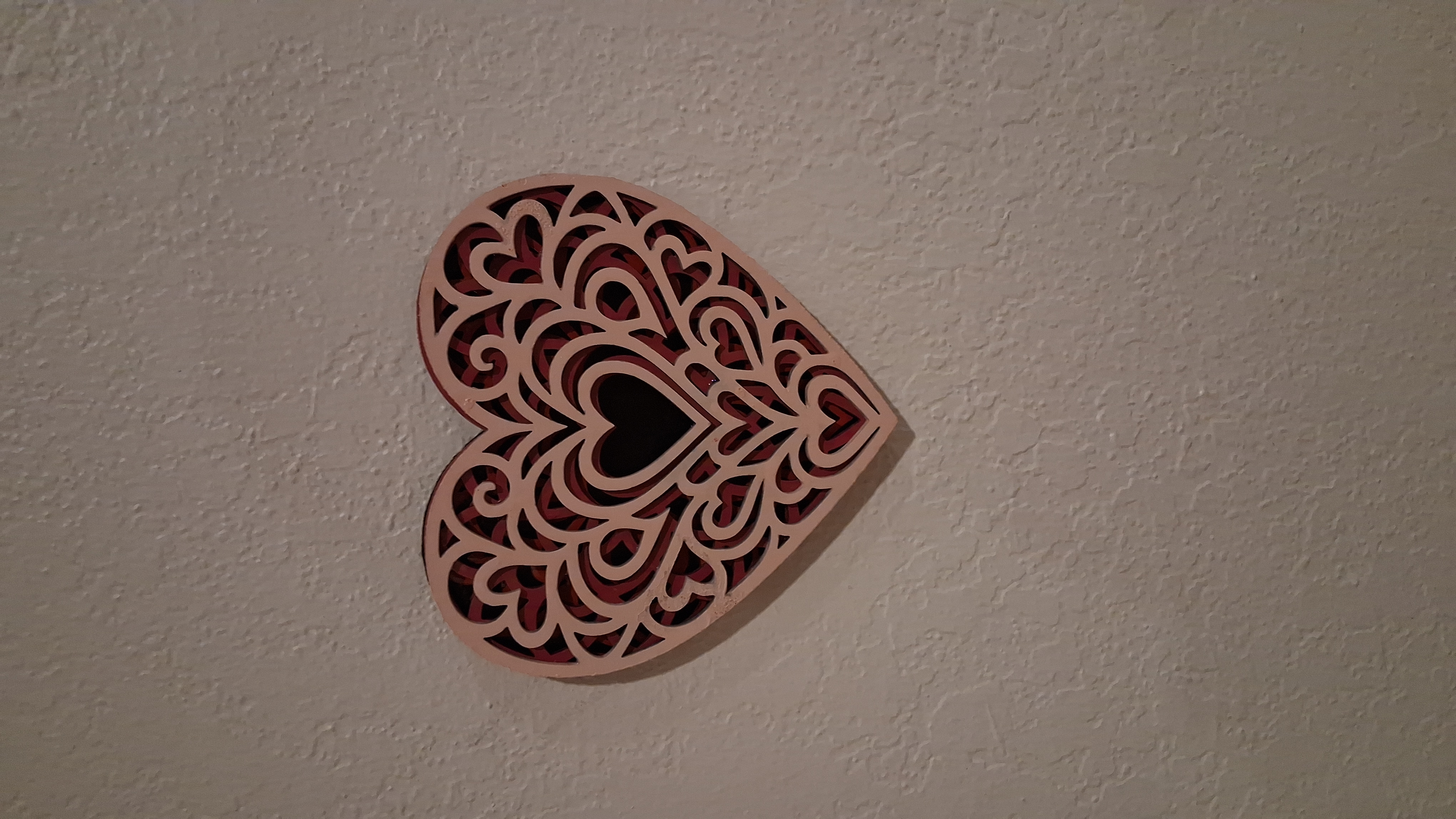[Laser cut and engrave] Layered Heart Mandala